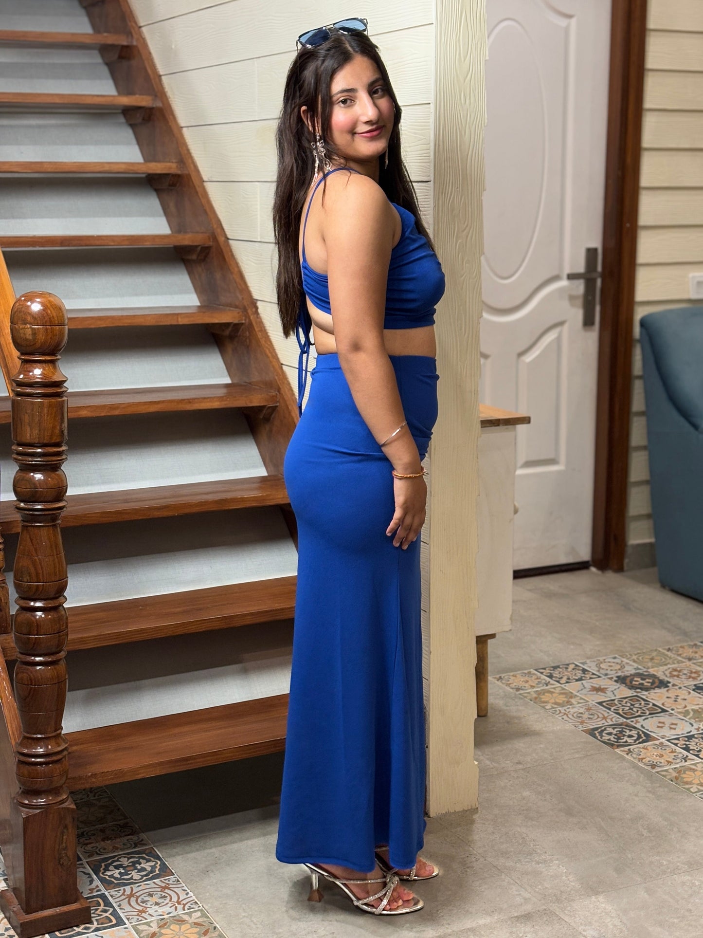 Elara Women Stunning Blue Co-ord Set
