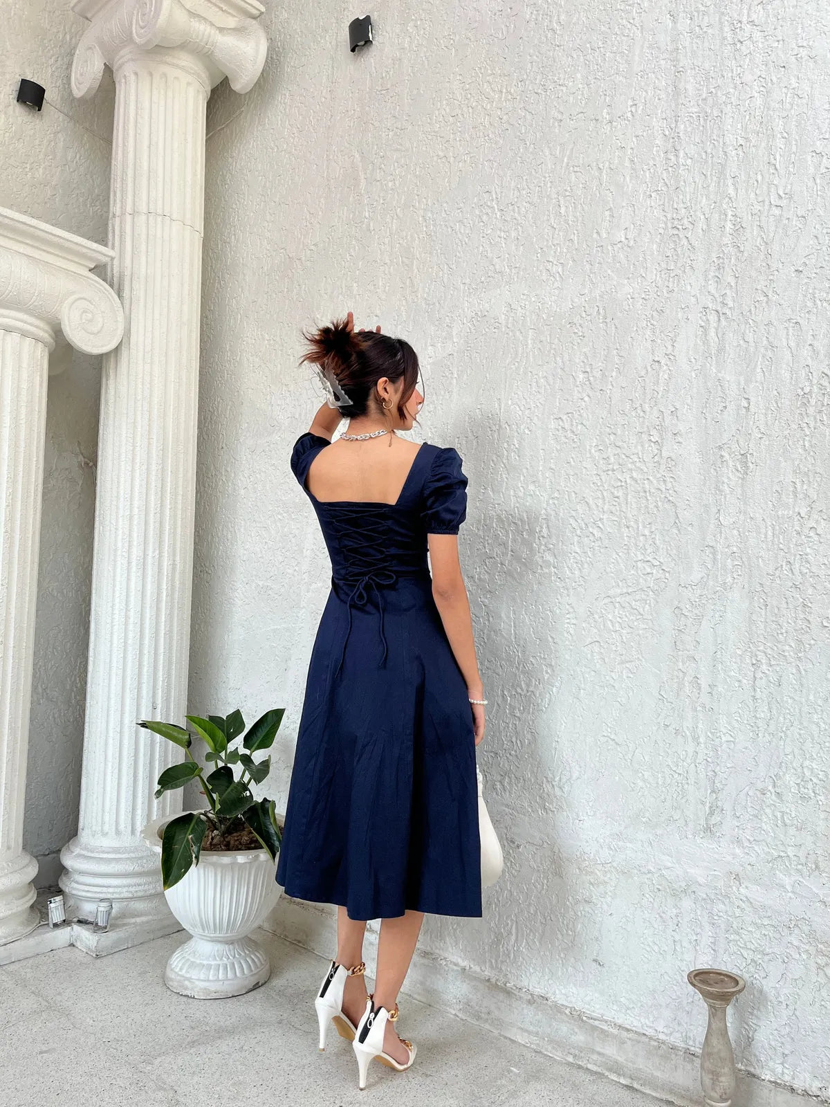 Navy Bustier Sundress..